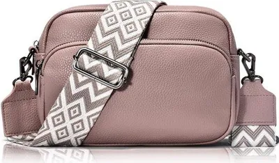 Produktbild von Kompakte Crossbody-Tas aus Kunstleder, ijsblauw, abnehmbares Schultergurt, Damen-Handtas