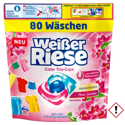 Produktbild von W.Riese Trio-Caps Color Orchidee 80 Stück