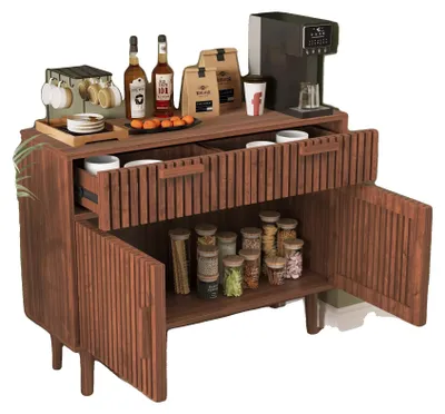 Obrázek produktu pro Komoda, 4 zásuvky, moderní design, dřevěná příborník