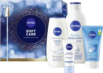Obrázok produktu pre Darčeková súprava NIVEA Soft Care, darček pre ženy, darčeková krabička obsahujúca sprchový gél (250 ml)