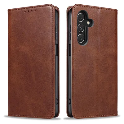 Produktbild von Handyhülle für Samsung Galaxy A25 5G Kunstleder Flip Cover Hülle Klapphülle Case Kartenfach Farbe: Dunkelbraun