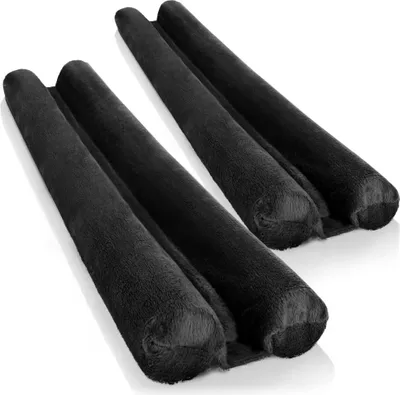 Produktbild von com-four® 2x Zugluftstopper für die Tür - Mikrofaser Türbodendichtung - Luftzugstopper mit Doppeldichtung - Schutz vor Luftzug und Lärm