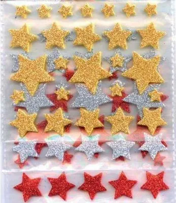 Image de Autocollants pailletés ÉTOILES Mix Noël