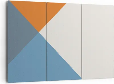 Produktbild von Bild auf Leinwand - Leinwandbild - 3 Teile - Vier die Farben Abstraktion - 165x110cm - Wand Bild - Wanddeko - Wandbilder - Leinwanddruck - Bilder - Wanddekoration - Leinwand bilder - CE165x110-4234