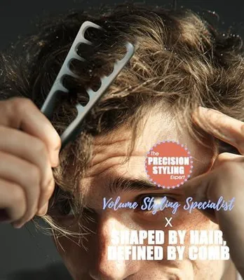 Produktbild von Texturkamm, 2 Stück, zum Stylen von Locken und für mehr Volumen am Haaransatz, mit Ponyansatz, für Männer und Frauen