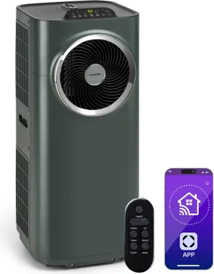 Image de Klarstein Kraftwerk Smart 12K Climatiseur Mobile - 12,000 BTU, 35-59 m², WiFi & App Control, Silencieux 50 dB, Déshumidificateur, Ventilation 3 Niveaux, Minuterie 24h, R290, Tuyau Inclus, Anthracite