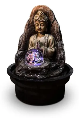 Immagine prodotto di Fontana da interno a tema Zen con illuminazione a LED - Fontana da tavolo