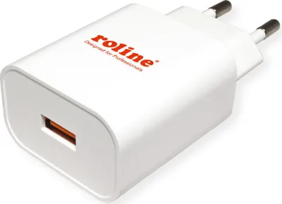 Produktbild von ROLINE USB Charger mit Euro-Stecker, 1 Port, QC3.0, 18W