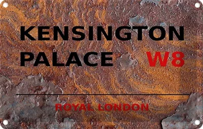 Produktbild von vianmo Blechschild 12x18 cm Royal Kensington Palace W8 Abenteuer Reisen England Urlaub