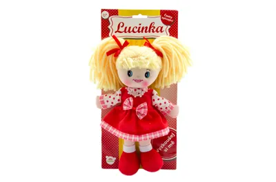 Immagine prodotto di Lucinka, bambola di pezza di peluche di 30 cm, canto ceco