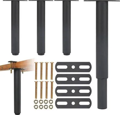Immagine prodotto di Reti metalliche regolabili - Nero - 4 pezzi - Reti integrabili - Portata 500 kg - 18-33 cm