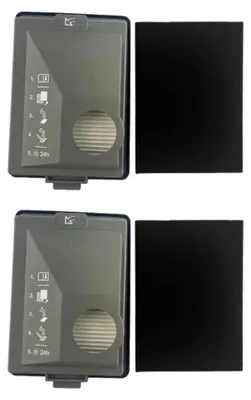 Produktbild von 2x Trade-Shop Feinstaub-Filter Abluftfilter kompatibel mit Miele Boost CX1 ersetzt CX-FSF, 11639250, 11169285 / Zubehör für Staubsauger