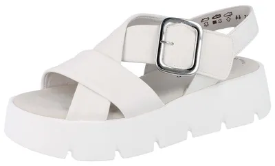 Produktbild von GABOR Damen Plateau Sandale weiß beige Glattleder - Größe: UK 7