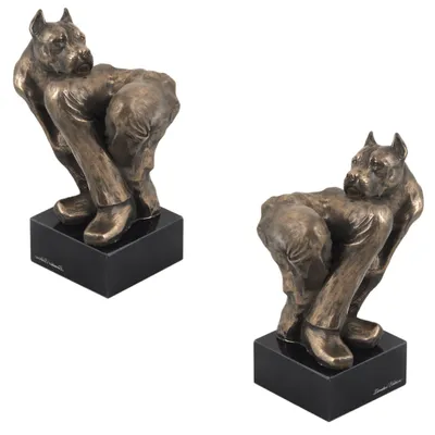 Imagen del producto de Art-Dog Busto – American Staffordshire Terrier IV – moldeado en polvo de bronce y resina