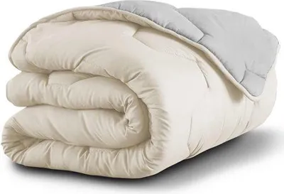 Productafbeelding van Famanu dekbed, 220 x 240 cm - Beige en grijs, omkeerbaar