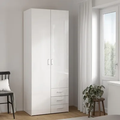 Image de 10628 Armoire SPACE Armoire à portes blanc brillant