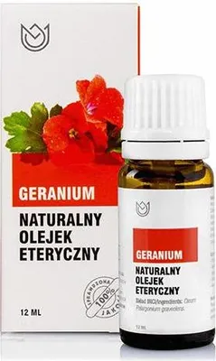 GERANIUM NATURALNY OLEJEK ETERYCZNY 12ML NATURALNE AROMATY