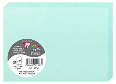 Produktbild von Clairefontaine Doppelkarte C6 Pollen 210g jadegrün