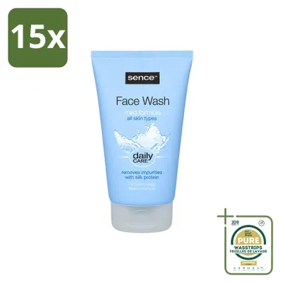 Productafbeelding van 15 x Sence gezichtsreiniger voor alle huidtypes - 150 ml - Voordeelverpakking - 15 stuks