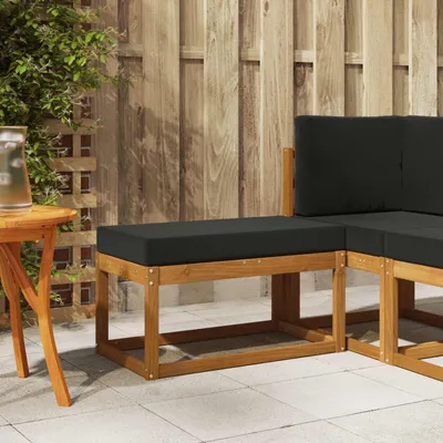 Image de Tabouret d'extérieur en bois massif pour terrasse et balcon