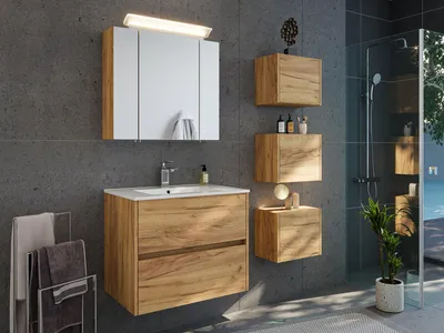 Produktbild von Badmöbelset 5-teilig "Limes 70" Eiche Gold