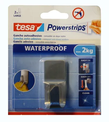 Produktbild von Tesa Powerstrips Haken 59707 Waterproof Zoom Metall 2kg