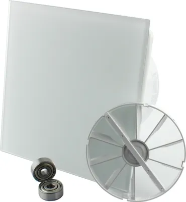Produktbild von Wohnraumlüfter Lüfter Deckenlüfter Ventilator Badventilator Badlüfter Kugellager Rückstauklappe Ø 100 mm Nachlauf/Timer weiß matt gerade