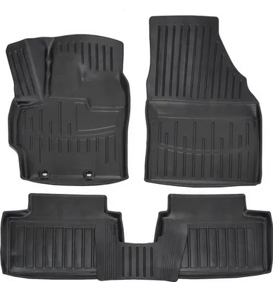 Produktbild von SCOUTT | 3D TPE Gummifußmatten Gummimatten Passend Für Toyota Yaris Cross (XP21) ab 2020 5tlg, Schwarz, Anti-Rutsch, Geruchsneutral, Abwaschbar, Allwetter, Hohes Rand, mit Befestigungen