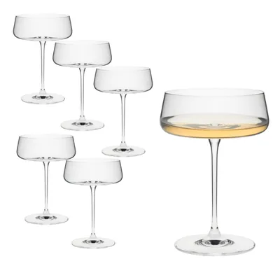 Produktbild von Rona Champagner Schalen Serie Mode, Prosecco Cocktail Glas mit moderner und markanter Form, spülmaschinenfest,