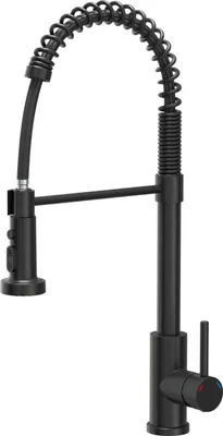 Produktbild von QUADRON Küchenarmatur Mischbatterie 360°, ALICE SteelQ, Farbe: Pure Carbon, Höhe: 52,5 cm, Armatur Küche aus Edelstahl, Wasserhahn für Küche
