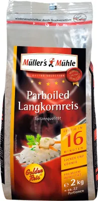 Produktbild von Müllers Mühle Parboiled Langkorn Reis Gastro Selection 2000g