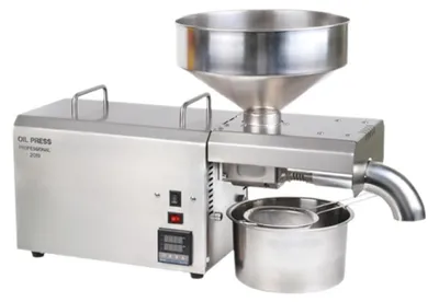 Produktbild von Ölpresse S8 - Kaltpress Ölmaschine - 1500W Motor - Edelstahl Pressschnecke - Für Erdnuss Sonnenblume Soja - 220V EU Stecker
