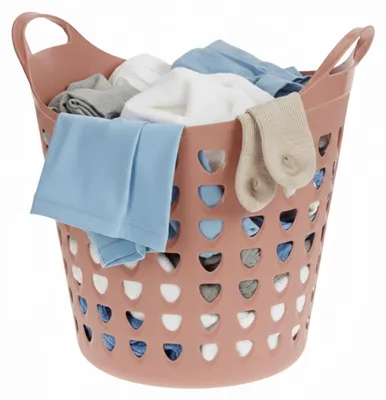 Produktbild von Excellent Houseware Flexibler Waschekorb - altrosa - 26 Liter