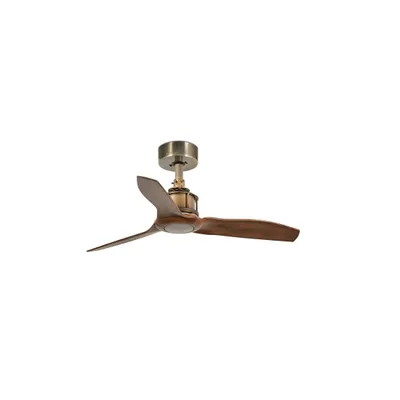 Zdjęcie produktu dla Energooszczędny wentylator sufitowy z pilotem Just Fan mosiądz / orzech 81 cm
