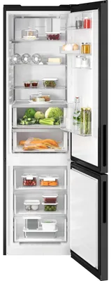 Produktbild von AEG 8000 Cooling 360° / Freistehende Kühl-Gefrierkombination / WiFi-Vernetzung / 2020 mm / 363 L / Null-Grad-Schublade / NoFrost ORC8M362BL Dark Stainless Steel