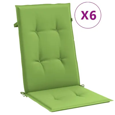 Produktbild von vidaXL Hochlehner-Auflagen 6 Stk. Melange Grün 120x50x4 cm Stoff