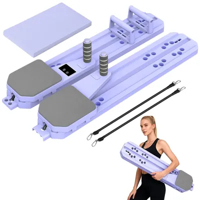 Immagine prodotto di Piattaforma multifunzionale per Pilates, trainer fitness 8-in-1, design regolabile, colore viola