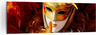 Produktbild von Bild auf Leinwand - Leinwandbild - Venezianische Maske bunt Karneval - 160x50cm - Wand Bild - Wanddeko - Leinwanddruck - Bilder - Kunstdruck - Leinwand bilder - Wandkunst - AB160x50-0420