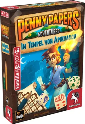 Zdjęcie produktu dla Pegasus Penny Papers Adventures, Gra planszowa, Strategia, 7 lat(a), 15 min