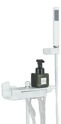 Immagine prodotto di Miscelatore doccia, acciaio inossidabile resistente, comando a doppia maniglia, BIANCO