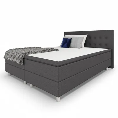 Immagine prodotto di Letto boxspring Neo Sawana 160x200 grafite – Bonnell – Materasso e topper