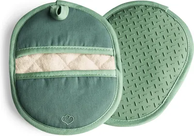 Produktbild von SPRINGLANE Topflappen-Set 2-tlg. Mint, Silikon & Baumwolle, hitzebeständig