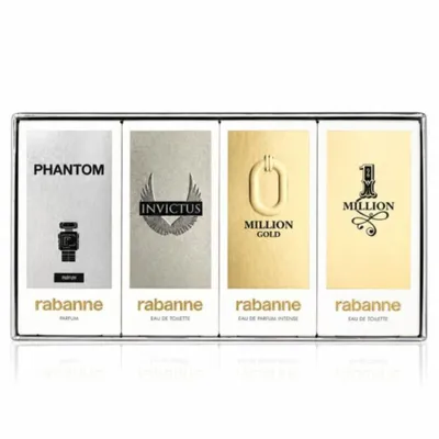Produktbild von Paco Rabanne Miniatures Set 1 Million Eau de Toilette 5ml/1 Million Elixir Parfum 5ml/Invictus Edt Spra 5ml/Phantom Edt Spra 5ml 20ml