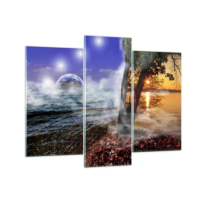 Produktbild von Bilder auf glas - Abstraktion Umwelt Erde - 130x100cm - Glasbilder - Wandbilder - Kunstdruck - zum Aufhängen bereit - Wanddekoration aus Glas - Glas Bilder - Wandbild auf Glas - GCB130x100-0308