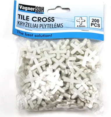 Produktbild von 200 x Fugenkreuze 4 mm Fliesenabstandhalter Fliesenkreuze Distanzstücke