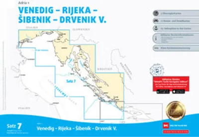 Produktbild von Sportbootkarten Satz 7: Adria 1 (Ausgabe 2025/2026)