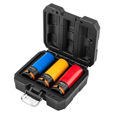 Produktbild von NEO TOOLS set de Steckschlüsseleinsätze de impact 12-350 Cr-Mo Stahl