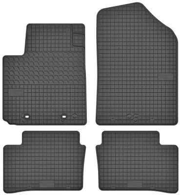 Produktbild von Gummi-Fußmatten für Hyundai / Kia i10 II / Picanto II 2013-2019 / 2011-2017 (Schrägheck) – 4-tlg, Schwarz, passgenau