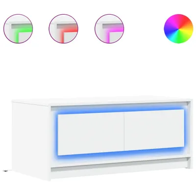 Produktbild von vidaXL LED-Couchtisch Weiß Holzwerkstoff