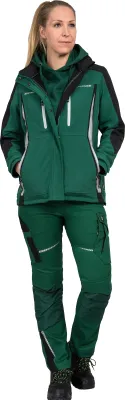 Produktbild von Leibwächter Sommer-Softshelljacke Damen FLXDS Gr. 36 grün/schwarz